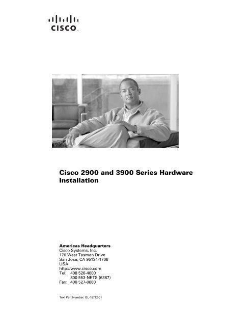 Cisco 2900 And 3900 Series Hardware Installation