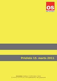 Prisliste 15. marts 2011 - OS Safetycenter