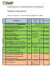 UNIDADES CURRICULARES: Disciplina ... - faculdade inap