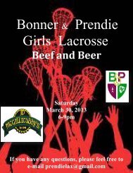 Lacrosse Beef & Beer Flyer