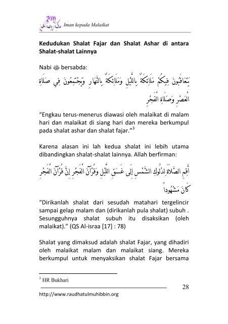 Iman Kepada Malaikat & Pengaruhnya Terhadap Kehidupan Umat