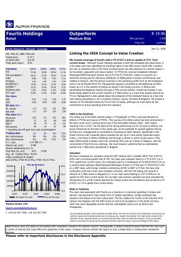 Fourlis Holdings Outperform