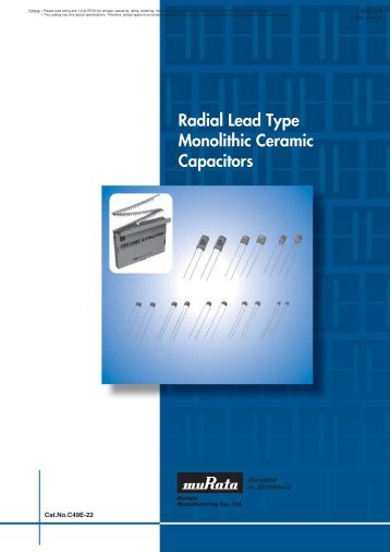 Radial Lead Type Monolithic Ceramic Capacitors (PDF: 4.2 ... - Murata