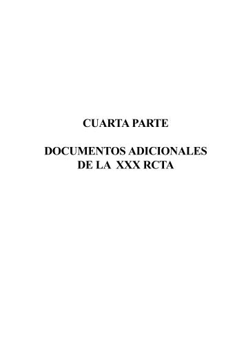 cuarta parte documentos adicionales de la xxx rcta - Antarctic Treaty ...