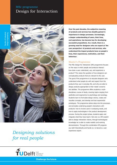 Designing solutions for real people - TU Delft