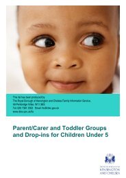 Parent/Carer and Toddler Groups and Drop-ins for Children Under 5