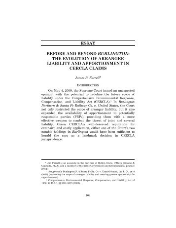 essay before and beyond burlington - Mississippi Law Journal