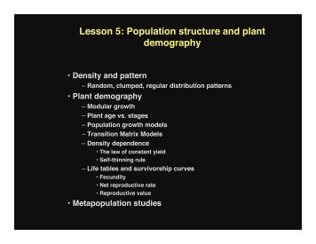 Population structure and plant demography - Alaska Geobotany ...