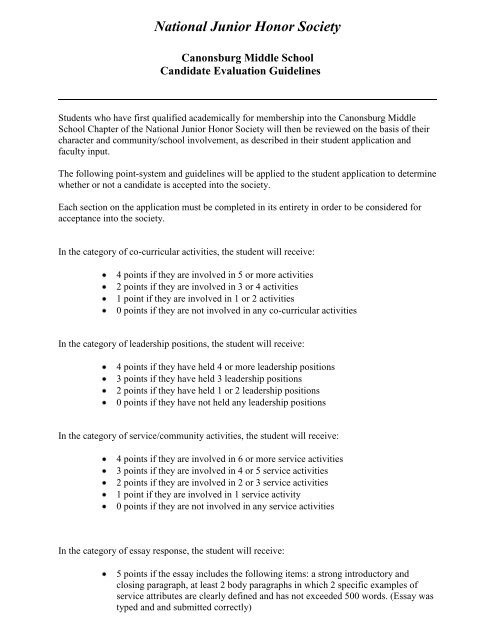 What Do I Write In My National Junior Honor Society Essay What Do I Write In My National Junior Honor Society Essay