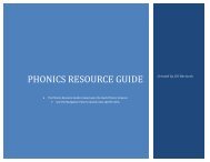Phonics Resource Guide