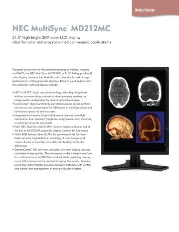 NEC MultiSyncÂ® MD212MC - MaxluxItalia