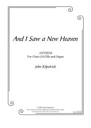 And I Saw a New Heaven - John Kilpatrick's Home Page