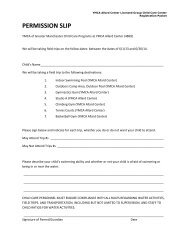 Field Trip Permission Form - YMCA of Greater Manchester