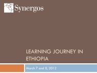 Presentation about Learning Journey (PDF) - Synergos