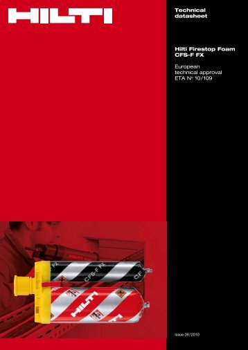 Technical datasheet Hilti Firestop Foam CFS-F FX European ...