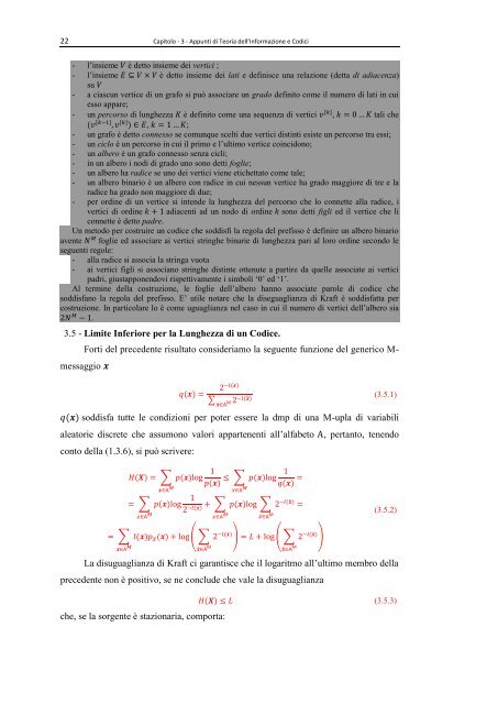 Appunti di Teoria dell'Informazione e Codici - Università di Palermo