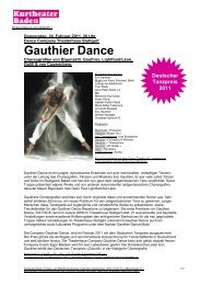 Gauthier Dance - Kurtheater Baden