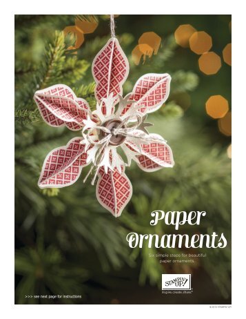 Paper Ornament Tutorial - Julie's Stamping Spot