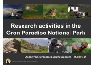 Research activities in the Gran Paradiso National Park