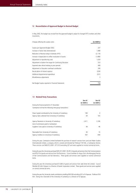 Overview - University of Canterbury