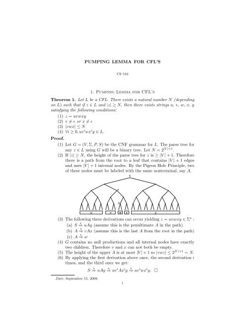 [PDF] CFL Pumping Lemma