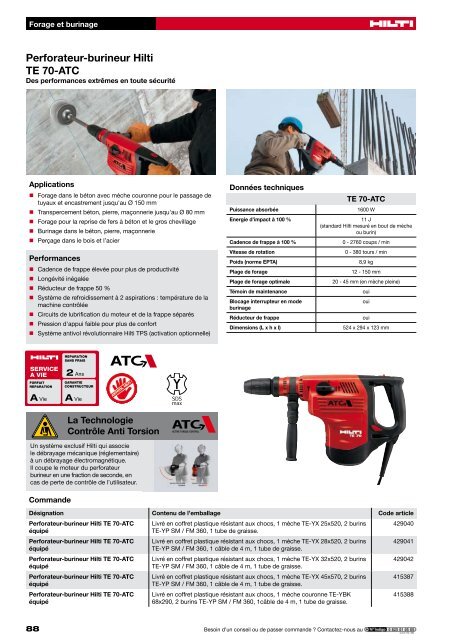 Forage et burinage - Hilti