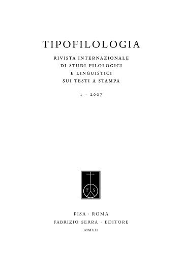 tipofilologia - Casalini Libri