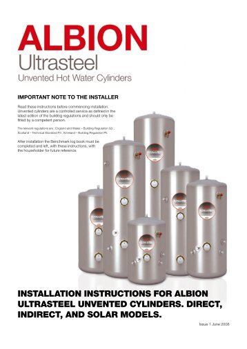 technical_ Albion Stainless Steel Unvented Cylinder ... - BHL.co.uk