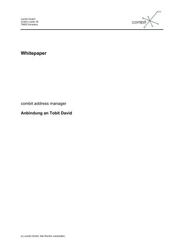 Whitepaper: Anbindung an Tobit David - combit GmbH