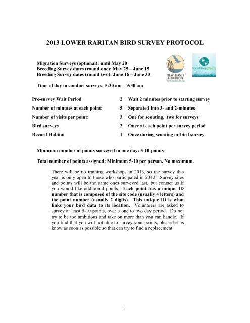 Grassland Bird Survey Protocol - New Jersey Audubon Society
