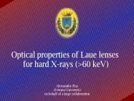 Optical properties of Laue lenses for hard X-rays (>60 keV) - Cesr