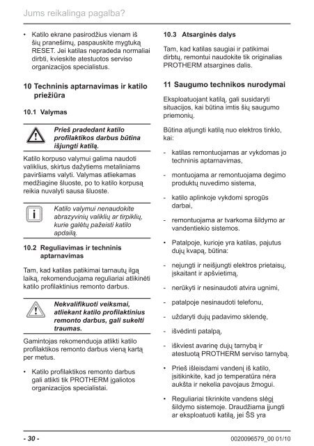 Instrukcija - Protherm