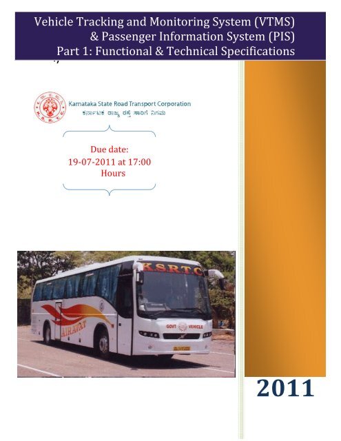 Vehicle Tracking and Monitoring System (VTMS ... - KSRTC