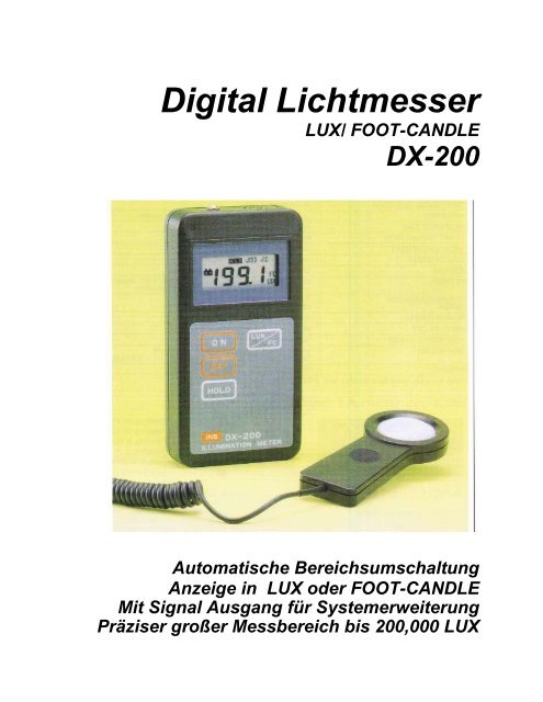 ILLUMINATION METER - T&D Messtechnik GmbH