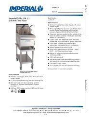 Imperial 25 lb. (14 L.) Counter Top Fryer - Imperial Catering Equipment