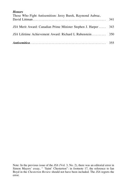 Volume 4 No 1 - Journal for the Study of Antisemitism