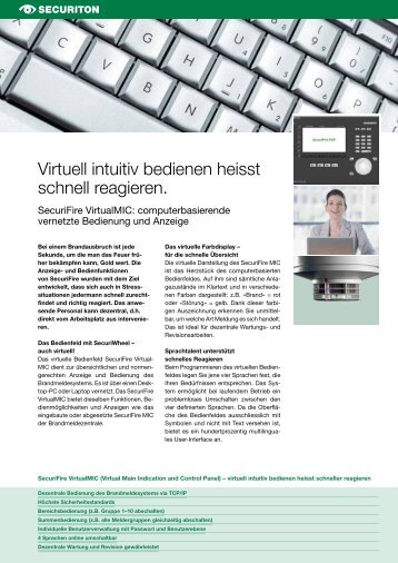 Produktinfo SecuriFire VirtualMIC - Securiton GmbH