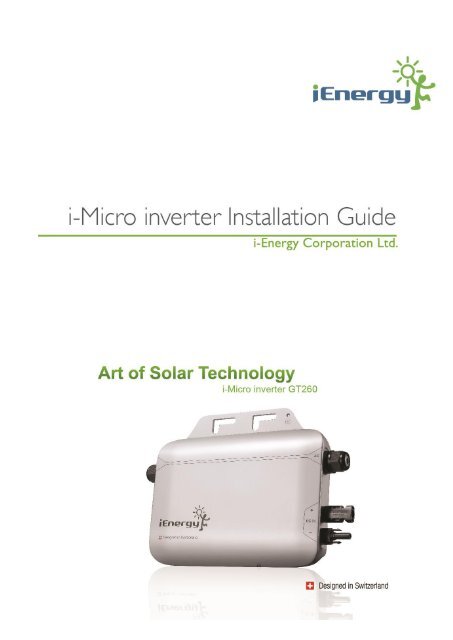Delta Micro-Inverter (DDP-240AB A) Installation - i-Energy Co.,Ltd ...