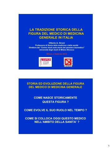 la tradizione storica della figura del medico di medicina generale in ...