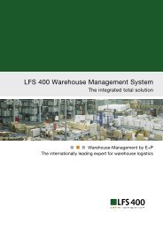 LFS 400 Warehouse Management System - Ehrhardt + Partner