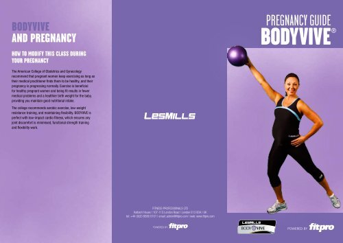 pregnancy guide - Fitness Professionals