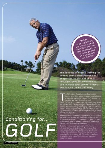 Conditioning for Golf - Fitness Professionals