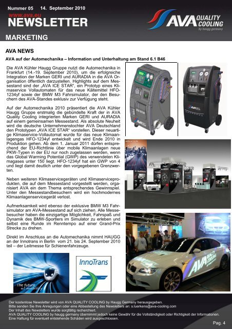 EDITORIAL - ava cooling systems