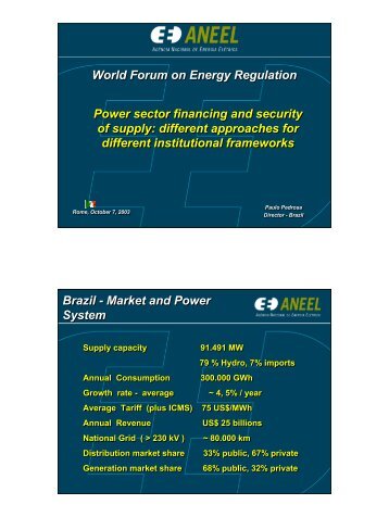 Power sector financing and security of supply - International Energy ...
