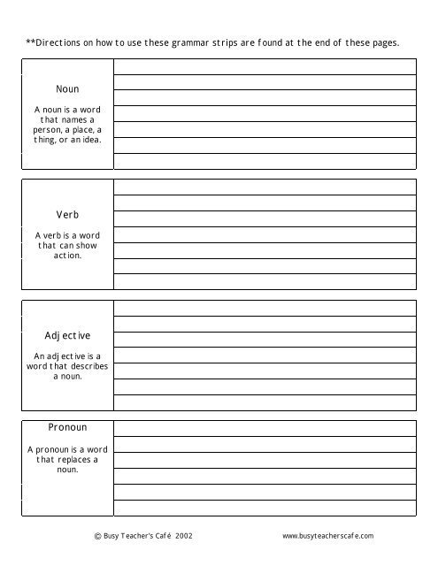Grammar Booklet - Busy Teacher's Cafe