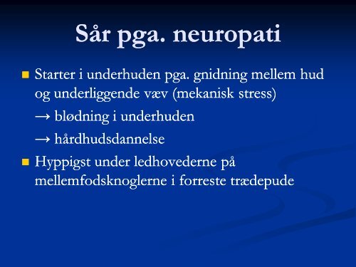 Rammer diabetes neuropati kun fÃƒÂ¸dderne? - Kronikerenheden