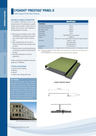 Prestige Panel (Temp) - BlueScope Lysaght Singapore