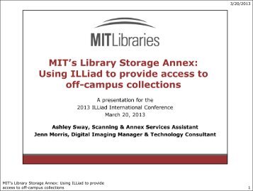 MIT's storage annex. - Atlas Systems