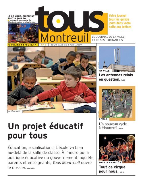 Un projet éducatif pour tous - Ville de Montreuil
