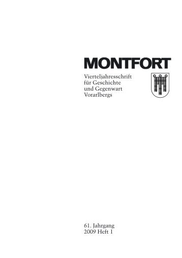 Zur Geschichte des Vorarlberger Volksliedarchivs [Montfort